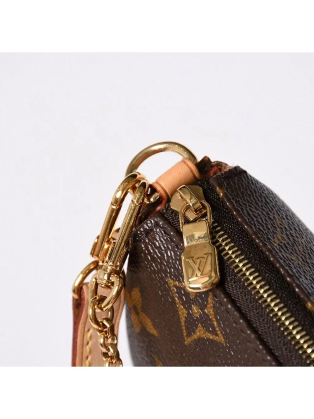 Louis Vuitton Pochette Monogram Brown Gold